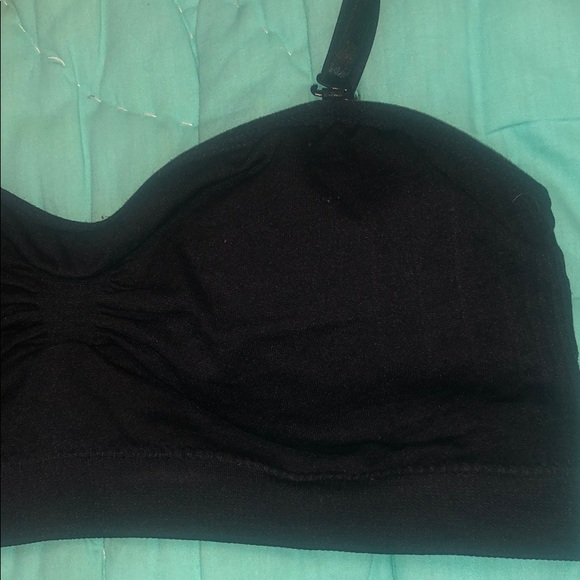 Black wireless padded size L/XL bandeau has straps - Picture 6 of 8
